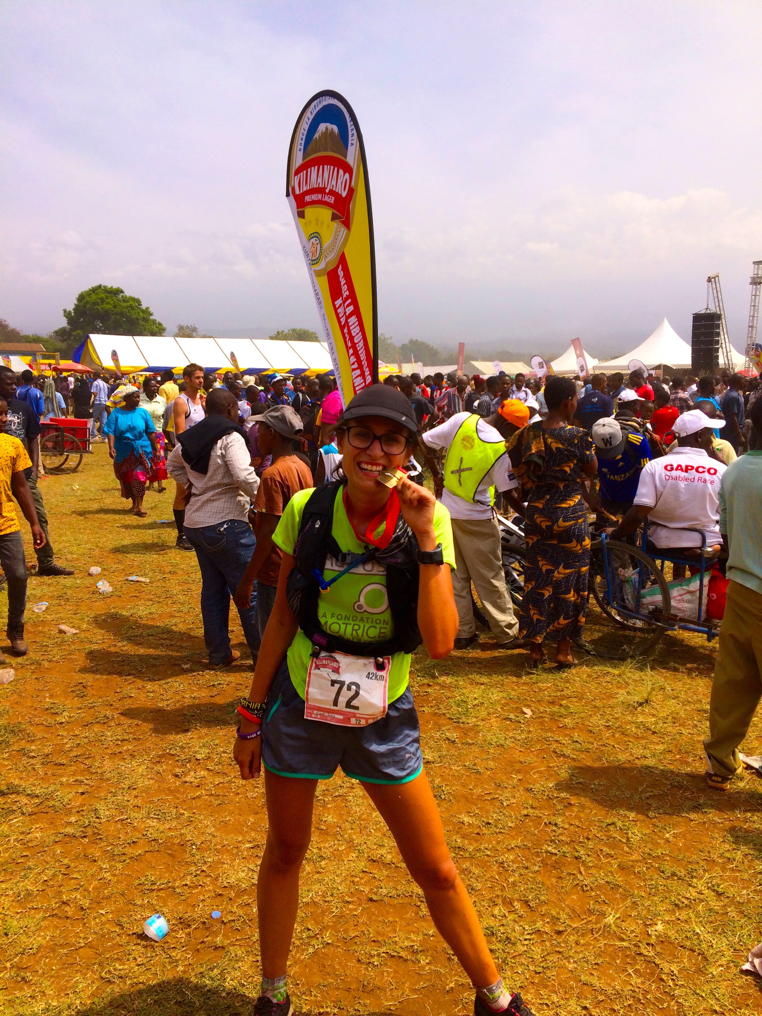 A la fin du Kilimanjaro Marathon