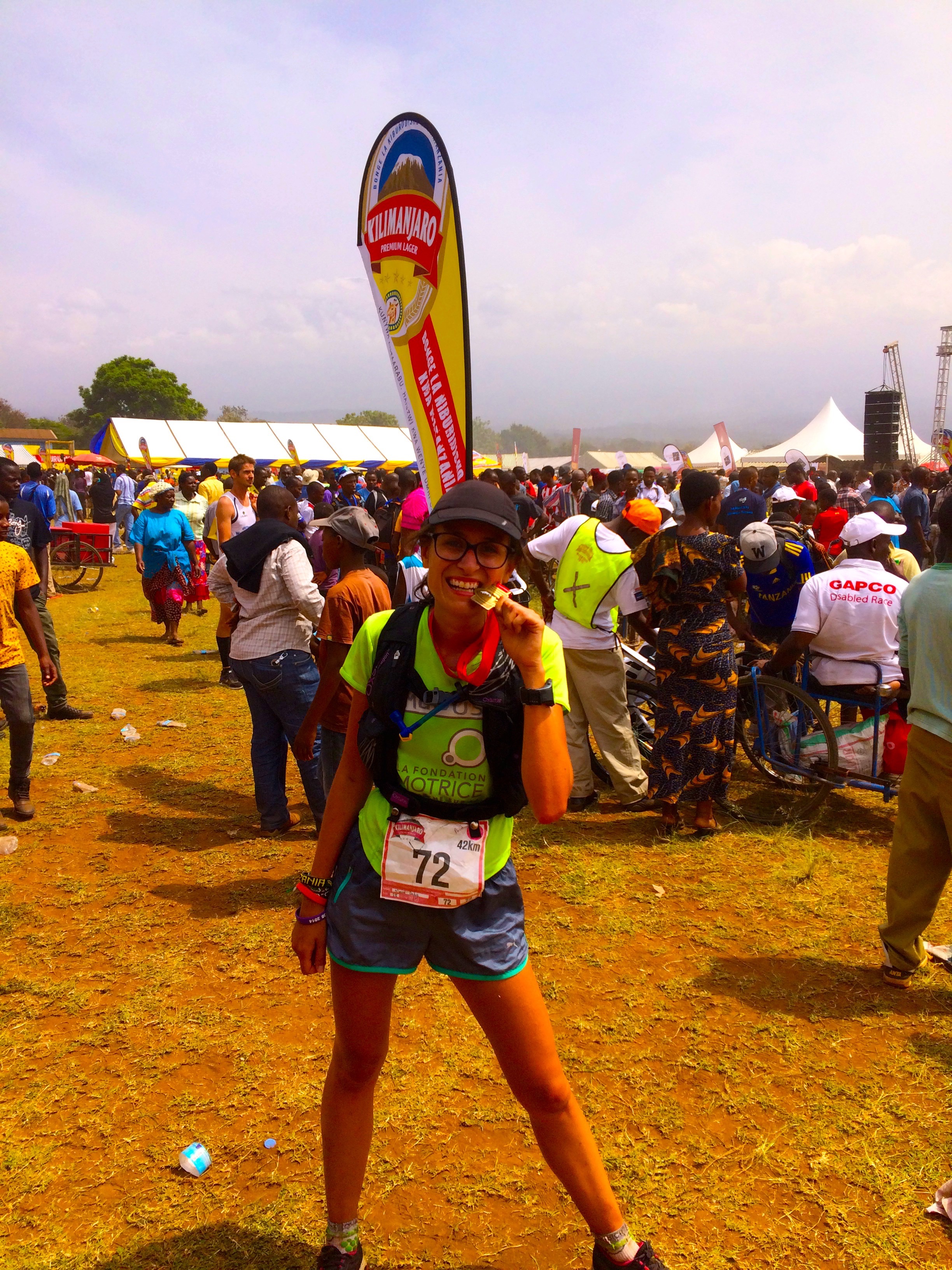 At the end of Kilimanjaro marathon
