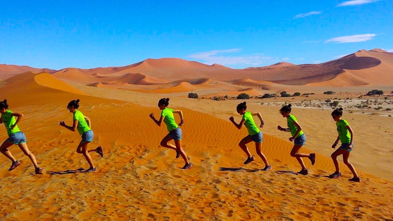 Courir dans le désert